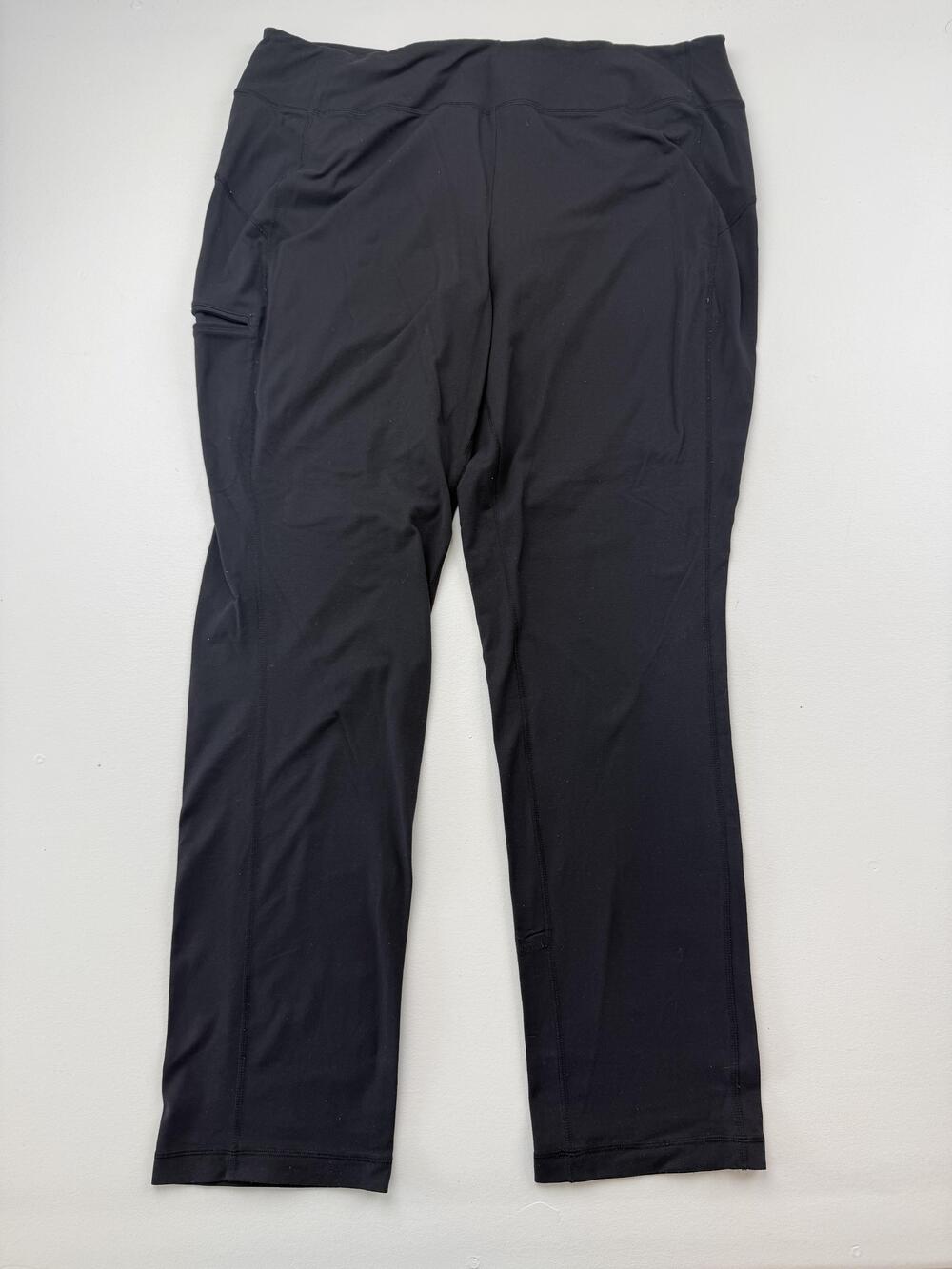 Duluth Trading Co Track Pants Mens XL Black Lightweight Stretch Zip Pocket